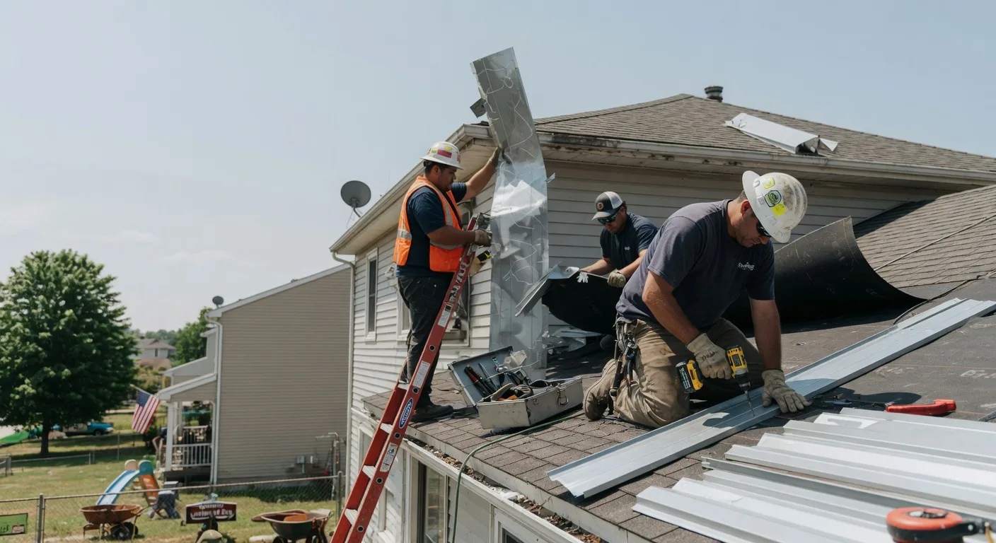 Storm Damage Metal Roof Repair in Millersburg, IA